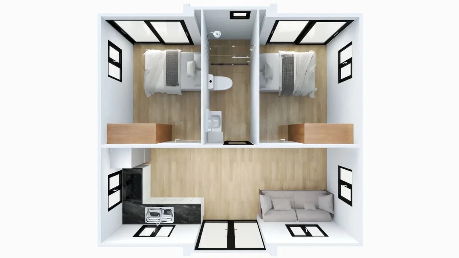 Interior layout render