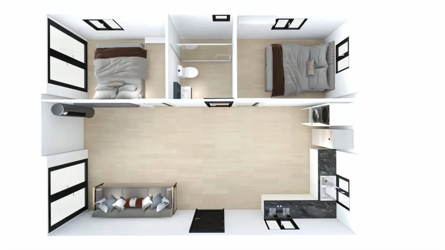 Interior layout render